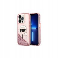 Etui Karl Lagerfeld Glitter Karl's Head na iPhone 14 Pro - różowe