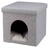 TRIXIE Alois legowisko budka buda domek pufa składana kota psa do 20kg 38cm