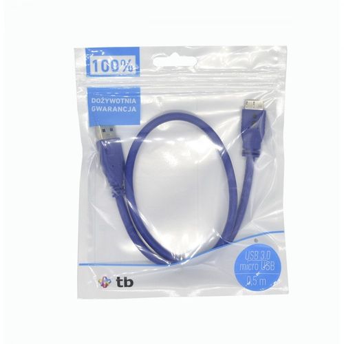 TB Kabel USB 3.0-Micro 0,5 m. niebieski na Arena.pl
