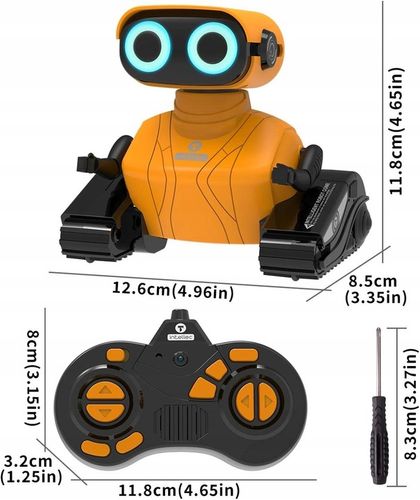 Zdalnie sterowany robot RC dla dzieci, czujnik, oczy LED, programowanie HIT na Arena.pl