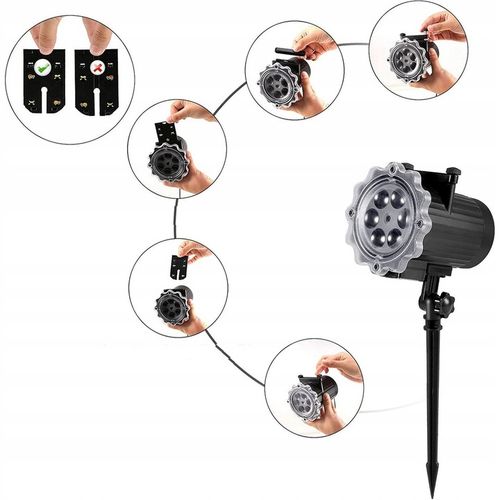 ŚWIĄTECZNY PROJEKTOR LED LASEROWY 16 slajdów 64 MOTYWÓW z pilotem na Arena.pl