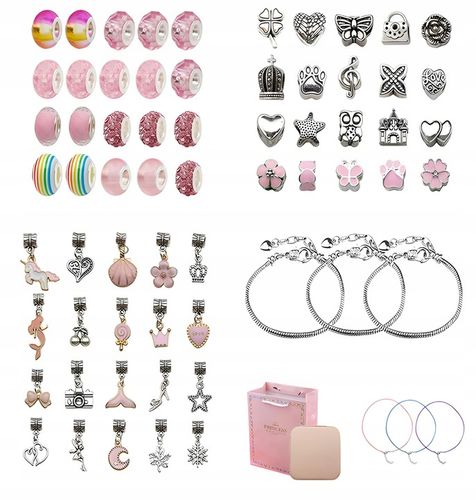 MEGA ZESTAW do Robienia BIŻUTERII Bransoletek Naszyjników Akcesoria ETUI na Arena.pl