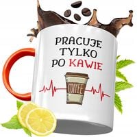 Kubek Pomarańczowy Dla Pracownika Prezent Z Nadrukiem Ze Zdjęciem