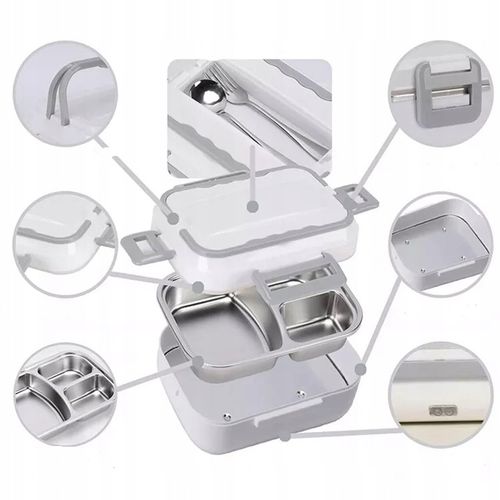 Elektryczny LUNCH BOX obiadowy POJEMNIK na jedzenie Termos podgrzewacz 40V na Arena.pl