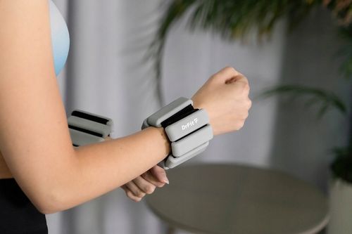 Ciężarki na Kostki i Nadgarstki do Ćwiczeń Regulowane 2x 0,45kg Szare DrFit na Arena.pl