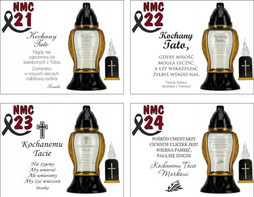 Ozdobny Znicz z Twoim grawerem Napisem Personalizowany dla dziadka na Arena.pl