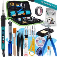 MOCNA LUTOWNICA 80W DUŻY ZESTAW LUTOWNICZY 16w1 MATA PLECIONKA CYNA 5x