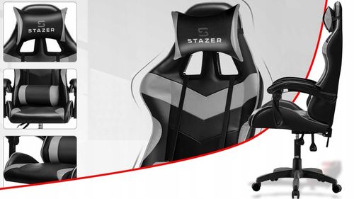 FOTEL KUBEŁKOWY OBROTOWY REGULOWANY GAMINGOWY KRZESŁO GRACZA DO KOMPUTERA na Arena.pl