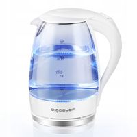 Czajnik elektryczny szklany 2200 W 1,7L LED Podświetlanie biały Aigostar