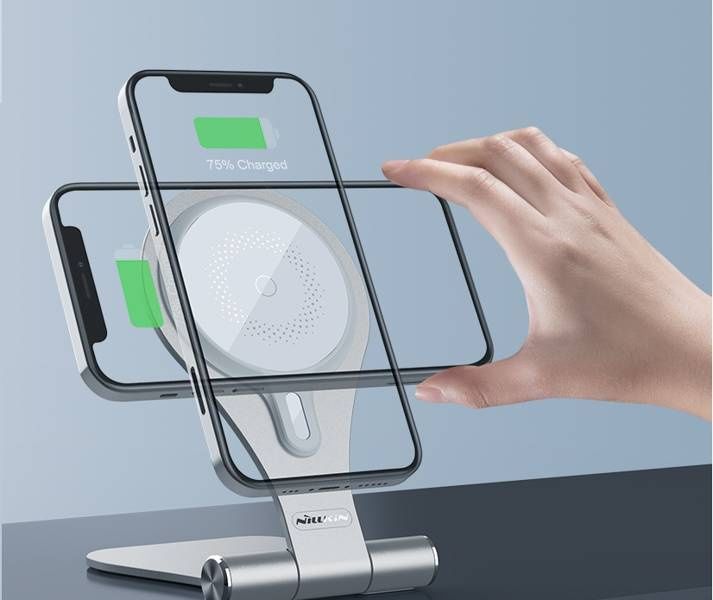 Ładowarka indukcyjna Nillkin MagStand z Magsafe srebrny zdjęcie 1