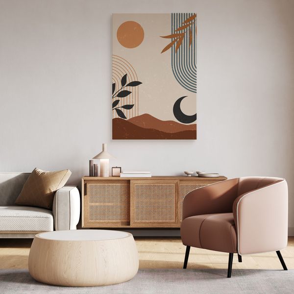 Obraz Canvas Do Sypialni Słońce Księżyc Styl Boho Abstrakcja 40cm x 50cm zdjęcie 6