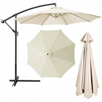 Wodoodporne Poszycie parasola ogrodowego zapas 3m beż 8 ramion