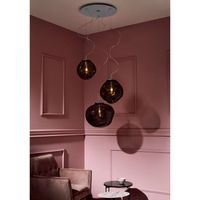 LAMPA wisząca AVIA 10424308 Kaspa szklana OPRAWA zwis kaskada grafitowa