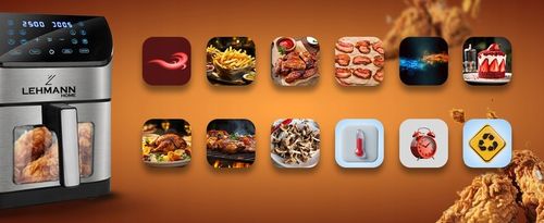 FRYTKOWNICA BEZTŁUSZCZOWA FRYTOWNICA AIRFRYER DUŻA MISA MIX PROGRAMÓW OKNO na Arena.pl