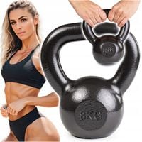 KETTLEBELL ODWAŻNIK DO ĆWICZEŃ KETTLE HANTLA HANTEL ŻELIWNY FITNESS 8KG