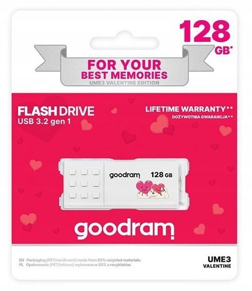 GOODRAM Pendrive UME2 128 GB USB 2.0 Biały zdjęcie 1