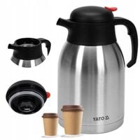 TERMOS DO KAWY DZBANEK STOŁOWY Z PRZYCISKIEM 2L YATO Stal nierdzewna