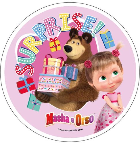 Opłatek na tort Masza  Niedżwiedż Bajka Postacie Urodziny na Arena.pl