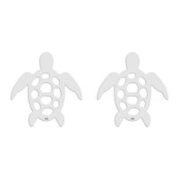 Srebrne Kolczyki Celebrytki Żółw Żółwie Srebro 925