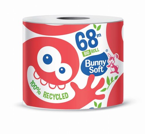 Papier toaletowy BUNNY SOFT BIG ROLKA 68M 2W makulatura biały 16 sztuk na Arena.pl