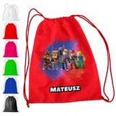 WOREK PLECAK SPORTOWY NA WF DLA DZIECI - ROBLOX + IMIĘ! GRA