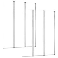 2 parawany na wannę, 104x130 cm, szkło hartowane, przezroczyste