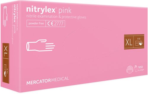Rękawice Nitrylowe 100 szt. 10-XL Nitrylex Pink na Arena.pl