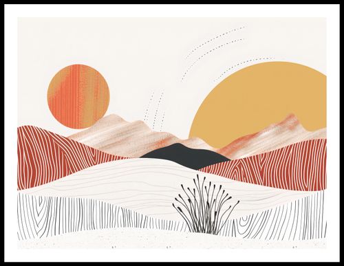 Plakat 80x60cm Roztańczone Słońce na Arena.pl