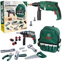 WOOPIE Duża Skrzynka z Narzędziami dla Dzieci Zestaw Majsterkowicza Wkrętarko-Wiertarka 15 el.