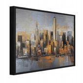 Obraz W Ramie Na Metalu Do Sypialni Salonu Miasto 150x100