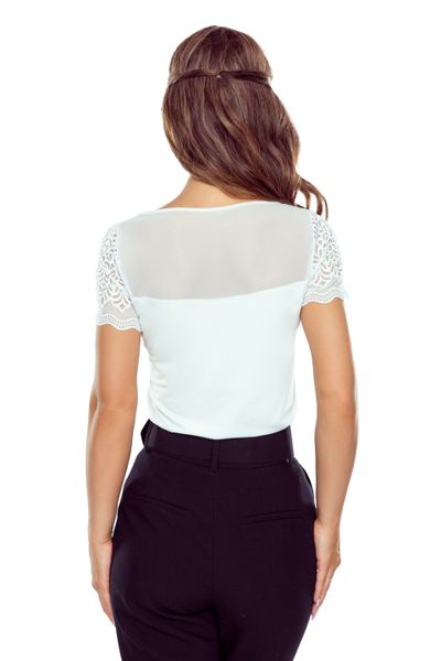 Dopasowana bluzka Noemi Eldar ecru S zdjęcie 2