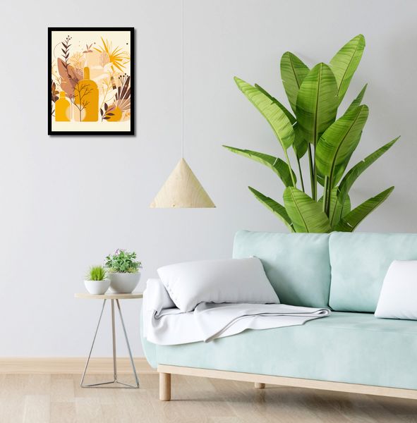 Plakat 40x50cm Złote Rośliny zdjęcie 4