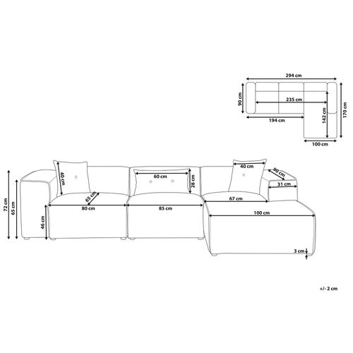 Narożnik lewostronny jasnoszary DOLVA na Arena.pl