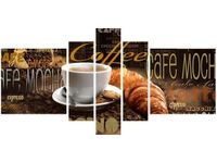 80CM 160CM OBRAZ 5 ELEM PORANNA KAWA DRUK ŚCIENNY