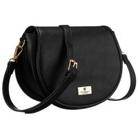 klasyczna listonoszka damska ze skóry ekologicznej w czarnym kolorze