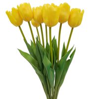 TULIPANY SILIKONOWE 44 cm TULIPAN SILIKONOWY ŻÓŁTY SZTUCZNE KWIATY