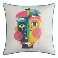 Poszewka dekoracyjna MGT 43x43 Darymex z lamówką twarzowa abstrakcja