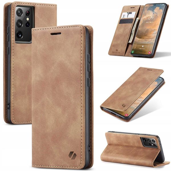 Spacecase Wallet Galaxy S21 Ultra Light Brown zdjęcie 5