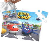 PUZZLE - SUPER WINGS WZORY Z BAJEK PREZENT 70el + WORECZEK