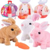 Interaktywny Pluszowy Królik Maskotka Króliczek Wydaje Odgłosy