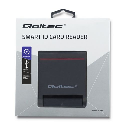Qoltec Inteligentny czytnik  chipowych kart ID |USB 2.0|Plug&Play na Arena.pl