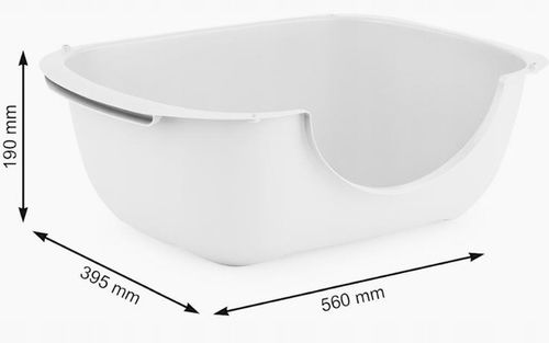 Rotho Bella Biała Duża Kryta Zamknięta Kuweta XXL na żwirek dla kota Benek na Arena.pl