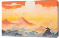 Obraz 90x60cm Świt nad Krainą Ciszych Gór