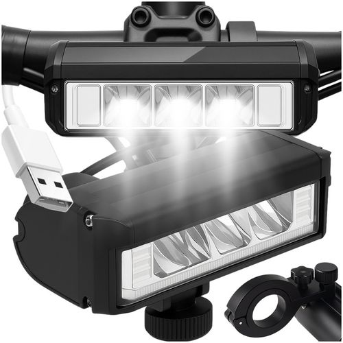 LAMPKA ROWEROWA PRZEDNIA LED NA PRZÓD KIEROWNICĘ ROWERU MOCNA USB 1200lm na Arena.pl