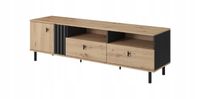 LASKI MADIS Szafka RTV 165x40x50 cm dąb artisan / antracyt