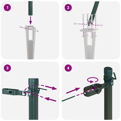Słupki ogrodzeniowe 13 pcs Zielony Ø32mm 80 cm na Arena.pl