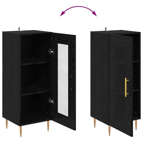 Bufet Czarny dąb 34 x 34.5 x 90 cm Materiał drewnopochodny na Arena.pl