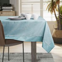 Obrus Plamoodporny GAIA Mankiet + Lamówka 120x200 błękitny AmeliaHome