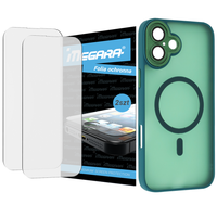 folia do iphone 16 ochronna + magsafe etui zielone tpu