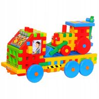 Ciężarówka z koparką - Klocki wafle konstrukcyjne